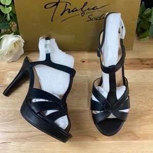 Thalia Sodi Black Verrda Platform Dress Sandals, 8M